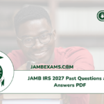 JAMB IRS 2027 Past Questions and Answers PDF