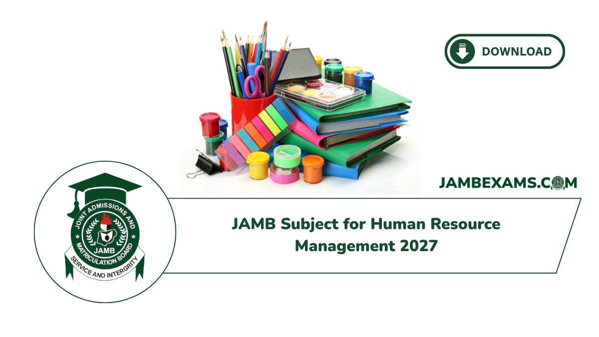 JAMB Subject for Human Resource Management 2027