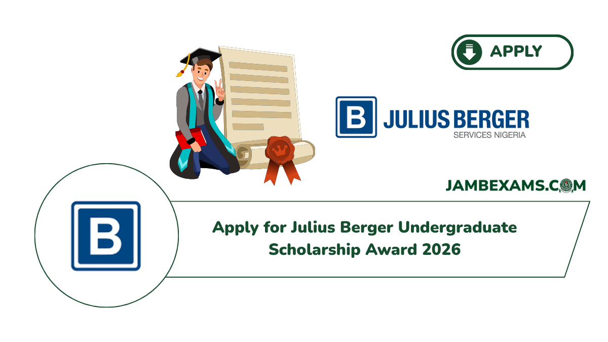 Apply for Julius Berger Undergraduate Scholarship Award 2026